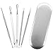 Blackhead Remover Strips 5 in 1 Kit Acne Pimple Comedone Whitehead Extractor Removal Tool for Nose Face Facial Impurities - 100% Surgical Stainless Steel Material