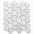 Carrara White Italian Carrera Marble Hexagon Mosaic Tile 2 inch Honed