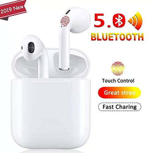 Bluetooth 5.0 Headsets Wireless Earbuds Bluetooth Headphones 3D Stereo IPX5 Waterproof Pop-ups Auto Pairing Fast Charging for Apple of airpods and Airpod Sports Earphone Apple Wireless Earbuds