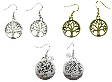 Womens The Tree of Life Pendant Alloy Metal Fashion Earrings