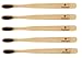 Natural Bamboo Toothbrush Charcoal Infused Eco-Friendly & Soft BPA Free Nylon Bristles - 100% Organic and Biodegradable Wooden Toothbrush For Adults - Pack Of 5 Best Toothbrushes For Sensitive Gums