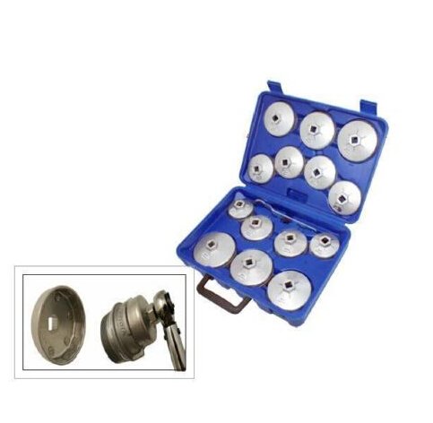 Generic-15-pcs-Oil-Filter-Wrench-Set-Cup-type-Aluminium-Alloy-Polished-New