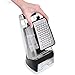 Fullstar Cheese Box Grater Shredder with Catch Food Container Base and 3 Interchangeable Stainless Steel Blades