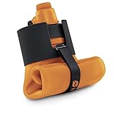 Nomader BPA Free Collapsible Sports Water Bottle - Foldable with Reusable Leak Proof Twist Cap for Travel Hiking Camping Outdoor and Gym - 22 oz (Orange)