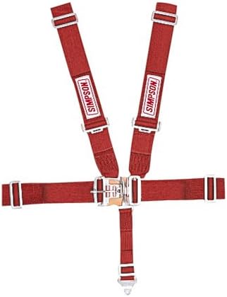 Simpson Racing 29072RD Latch FX 62" Red Pull-Down Wrap-Around Individual 5-Point Harness System