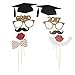 BESTOYARD 17pcs Graduation Photo Props Graduation Phtoto Booth Props 2017 Graduation Party Decorations