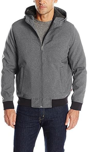 levi's men's soft shell hooded trucker jacket