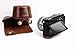 MINICO Full Protection Bottom Opening Version Protective PU Leather Camera Case Bag with Tripod Design Compatible For Sony ILCE6000 a6000 with 16-50 mm lens Dark Brown