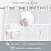 Lagute SnapHook Stijl Hook Free Shower Curtain | 74 in (L) x 71 in (W) | Removable Liner | See Through Top | Machine Washable | Nordic Stripes