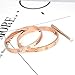 MultiBey 18K Rose Gold Plated Bangle Bracelet, Stainless Steel with Crystal, Screwdriver Opening Love Bracelets for Women and Men (Big/ 7.5