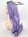 K’ryssma Wavy Purple Synthetic Lace Front Wig Long Lavender Purple Wigs Ombre Synthetic Wigs Middle Part Heat Resistant