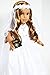6 Piece Communion Dress Gown Compatible with American Girl Dolls Complete with Accessories- 18 Inch Doll Clothes Communion Dress Gown