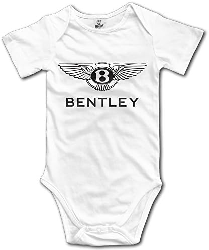 HmkoLo Kid's Baby Bentley Motor Logo Romper Jumpsuit Bodysuit Clothing Outfits Set 6-24 M White