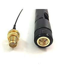 Antena Wifi Router inalámbrico 2,4 gHz 6 dBi Omni Antena con conector SMA macho con hembra a SMA ufl. IPEX Pigtail Cable 1.13 5.9 inch