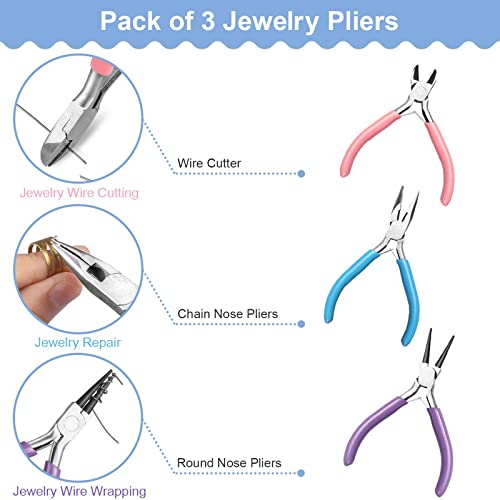 Svalor Jewelry Pliers 3 Pliers Jewelry Making Tools with Ring Opener for Jewelry Cutting