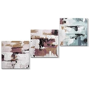 3 Piece Canvas Wall Art Abstract Color Canvas Prints Home Artwork Decoration for Living Room,Bedroom - 12"x12"x3 Panels