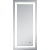 Elegant Decor Helios 40" x 20" Hardwired LED Bathroom Mirror with Touch Sensor
