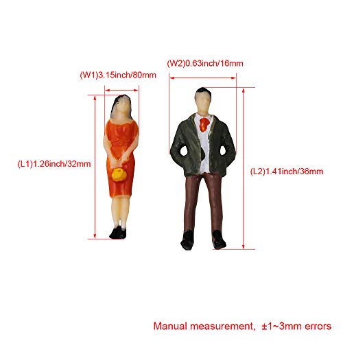 BQLZR Maßstab 1:50 Spur O Handgemalte Modellbahn Menschenfigur – Bild 6