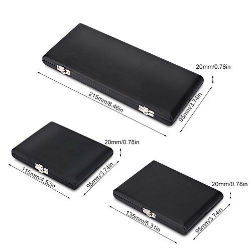 10/12/20pcs Oboe Reed Case Wooden + PU Leather Reed Storage Case Holder Box for Oboe(#3 20 Reeds Case)