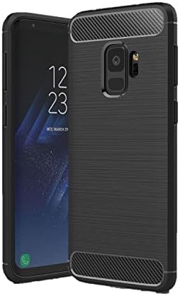 High Resolution Products Galaxy S9 Case, Brushed Texture Carbon Fiber, Slim Armor, Anti-Slip Scratch Resistant Shock Absorption Soft TPU Protective Cover For Galaxy S9 (2018 Release)