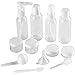 ScivoKaval Travel Size Bottle Set, Toiletries Liquid Containers, TSA Airline Approved, 13 Pieces, Clear