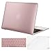 MOSISO Plastic Hard Shell Case & Keyboard Cover Skin & Screen Protector Compatible with MacBook 12 inch with Retina Display (Model A1534, Release 2017 2016 2015), Rose Gold