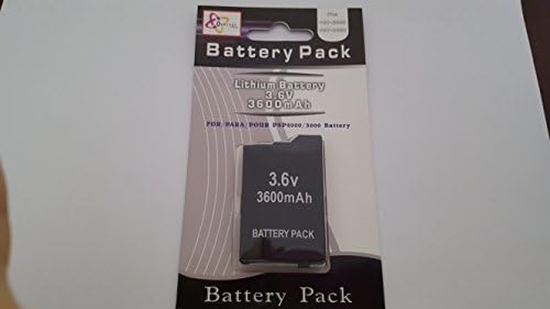 PSP 2000 3000 Lithium Slim Rechargeable Battery Pack 3600mah 3.6v Battery ((Not Compatible with PSP 1000 Fat)