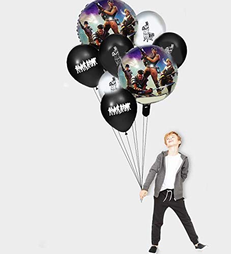 image for Decembre Video Game Party Supplies Includes Cake Topper - 18 Latex Bal