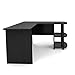 Ryan Rove Kristen Corner L-Shaped Computer Desk in Black