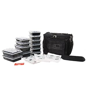 Isolator Fitness 6 Meal ISOCUBE Meal Prep Management Insulated Lunch Bag Cooler with 12 Stackable Meal Prep Containers…