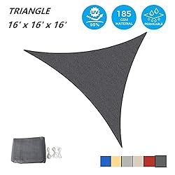 AsterOutdoor Sun Shade Sail Triangle 16' x 16' x