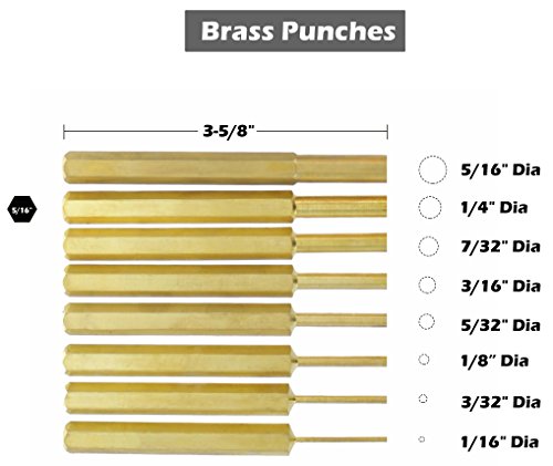 Drixet 18 Piece Steel & Brass Punch Set with Automatic Center Punch – Multiple Sizes - Useable on any Material (Very Convenient for Gunsmithing to Repair/Maintain Guns/Fire arms)