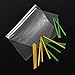 Hotop 200 Pieces 10 by 6 Inches Clear Cellophane Treat Bags Flat Candy Bags with 210 Pieces 7 Colors Twist Ties for Bakery, Cookie Candy and Dessert