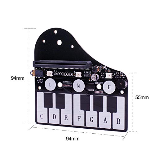 Yahboom Micro:bit Expansion Board Piano Development Board for BBC Microbit, Compatible with Building Blocks Music Expansion Board BBC Accessories for Kids Learning Code Toys (Without Micro:bit)
