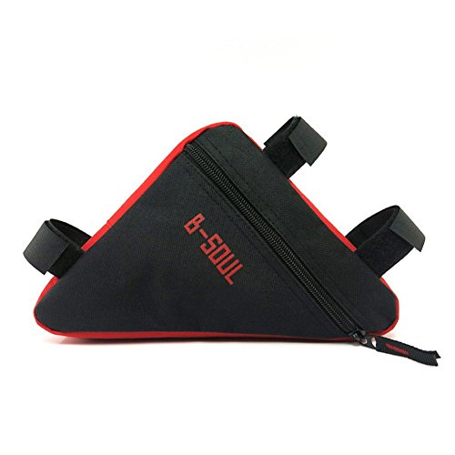 Qzc Bike Seat Pack Bike Bag Cycling Bicycle Frame Front Triangle Bag Bike Under Seat Top Tube Bag For Bike Tube Frame (Red)