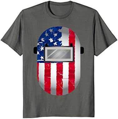American Welder Shirt | US Flag Welding Hood T-Shirt Gift