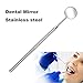 Bode Dental Mirror Inspection Mirror Makeup Mirror Teeth Cleaning Tool Stainless Steel Dental Tools for Personal and Pet