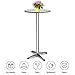 Giantex Bistro Bar Table Aluminium Round Folding Table with Adjustable Height 27.5''-44.5''