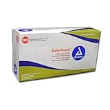 Dynarex Safe-Touch Vinyl Exam Gloves, Powder-Free, Large, Box/100