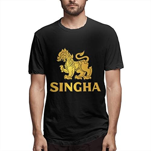 UBAO Shop Singha Beer Men's Boy Short Sleeve T-Shirt Black