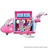 Barbie-GDG76-Dreamplane-Playset-with-Accessories-Multicolour Barbie Dreamplane Transforming Playset, Reclining Seats, Working Overhead Compartments, 15+ Pieces, Puppy, Snack Cart…