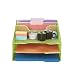 Mind Reader MESHBOX5-GRN Mesh Organizer 5 Desktop Document Letter Tray for Folders, Mail, Stationary, Desk Accessories, Green