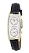Gotham Women's Gold-Tone Dual Time Zone Leather Strap Watch # GWC15091GBK