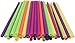 Assorted Neon 12 Inch Long Milkshake Straws - 50 Count- Extra wide