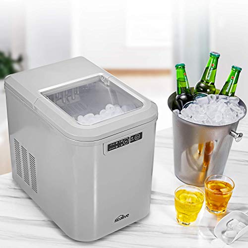 Kealive Ice Maker Machine, Portable Countertop Ice Cube Maker, Ice