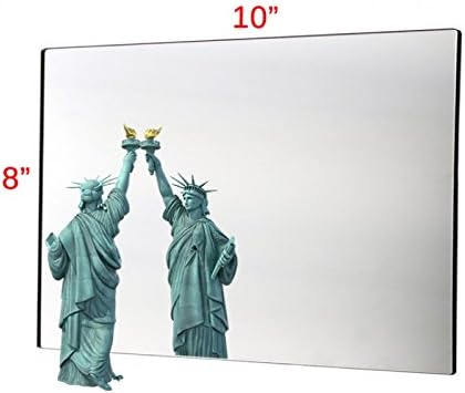 Marketing Holders 8” x 10” Mirror Sheet Horse Trailer Chicken Coop Ballet School Reflective Lightweight Replacement for Glass Durable Backsplash Home Decor DIY Projects Plastic