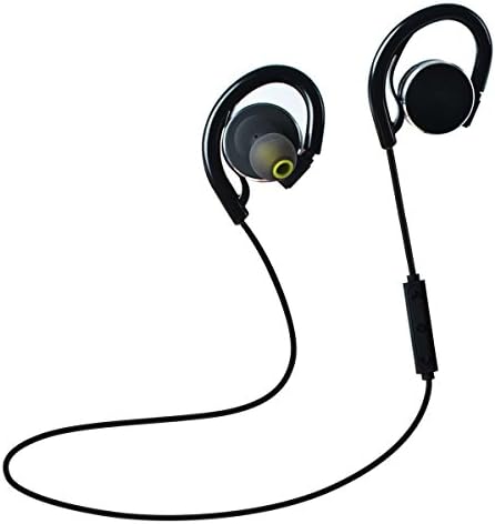Maxbo Bluetooth Earphone Sound Noise Cancelling Wireless Stereo Headset Removable Earhook for Excercise with Mic (Bluetooth 4.1, aptX, CVC 6.0 Noise Cancelling, Sweatproof)