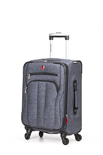 Swiss Gear Polyester 24.13 cms Heather Navy Softsided Cabin Luggage (7732304156)