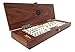 Alex Cramer Le Club' Luxury Domino Set with Handcrafted Walnut Case and Cribbage/Counter Top - Tournament Quality 28 Indestructible (Double 6 Domino Set with Brass Plate)