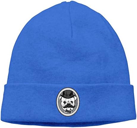 WellShopping Funny Bulldog Head Portrait Printed Plain Skullies Beanie toboggan Hat Cap Unisex Vintage Hats